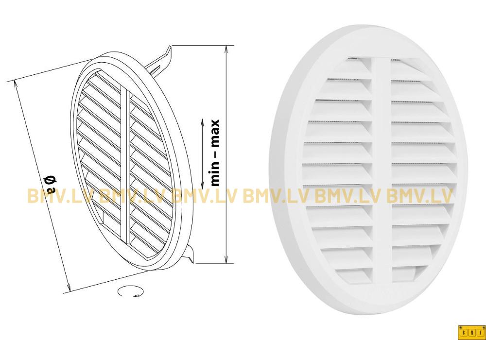 Ventilācijas reste VM diam.75-125KS