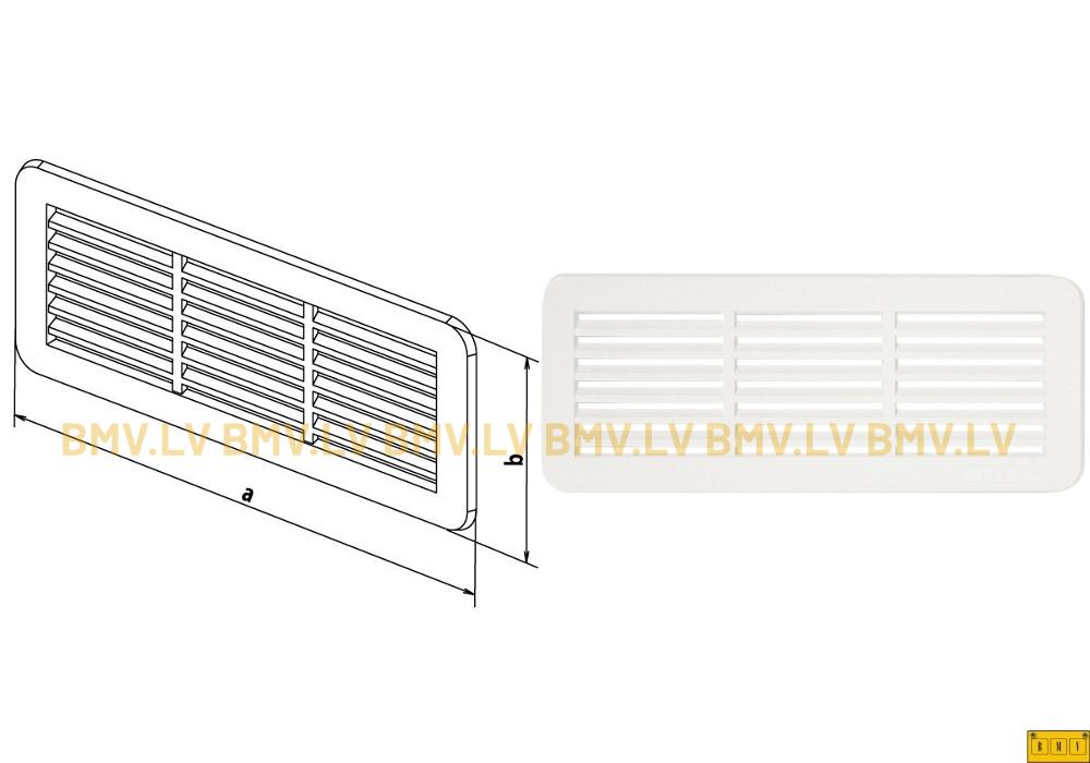 Ventilācijas reste VM 150x60mm