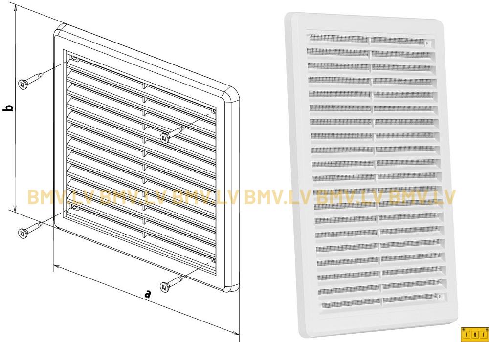 Ventilācijas reste VM 175x250K