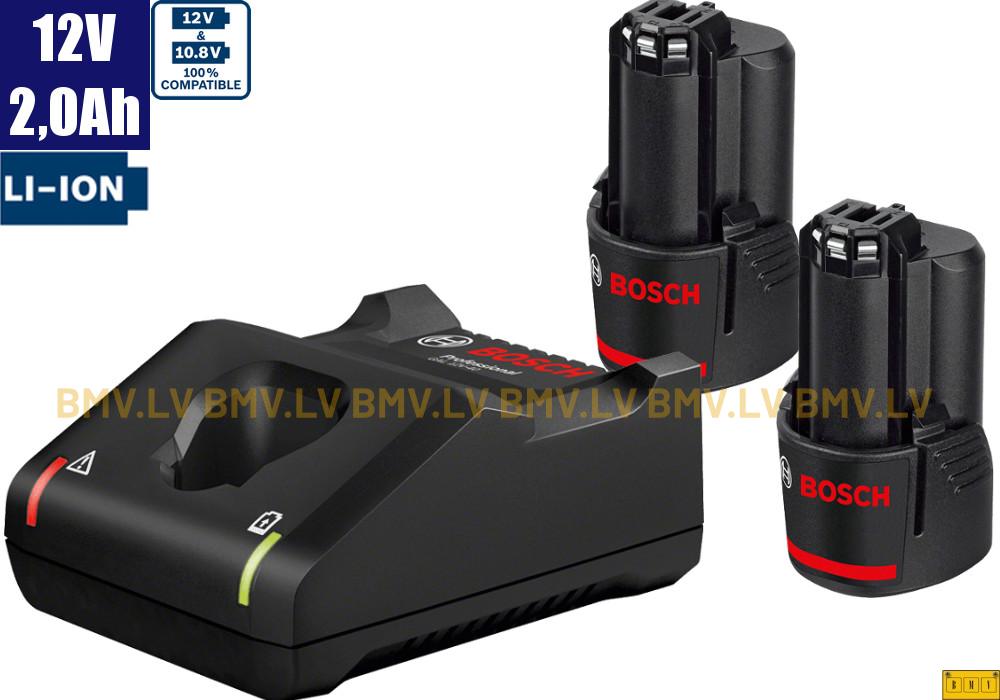 Lādēšanas komplekts Bosch Starter-Set 2 x GBA 12 V 2,0 Ah + GAL 12V-40