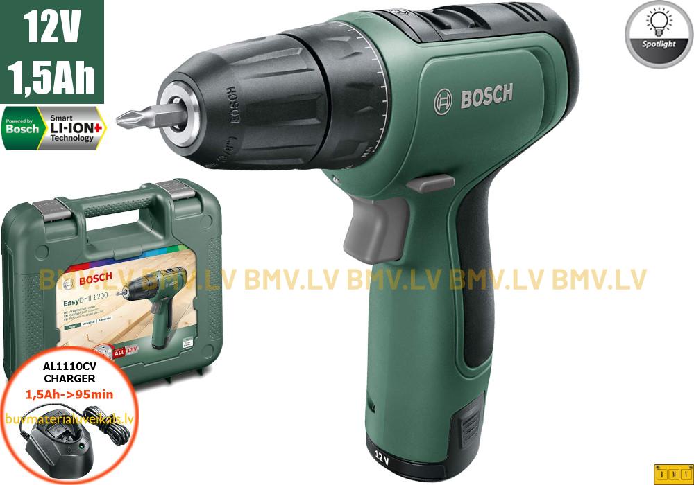 Urbjmašīna/Skrūvgriezis Bosch EasyDrill 1200 (1x1,5Ah, AL 1110 CV, case)