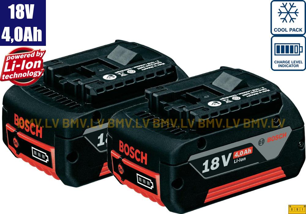 Akumulators Bosch GBA 18 V 4,0 Ah M-C Professional Li-Ion (2gab)