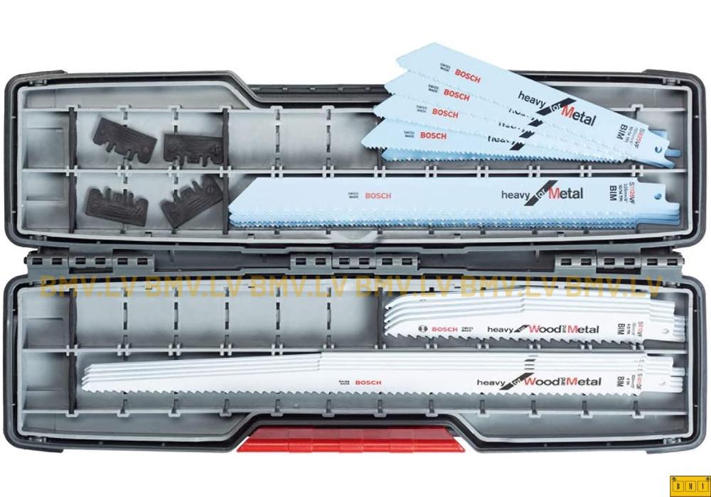 16 zobenzāģa asmeņu komplekts Bosch Demolition Set 4 x S 925 VF, 4 x S 1125 VF, 4 x S 610 VF, 4 x S 1411 DF Toughbox kastītē