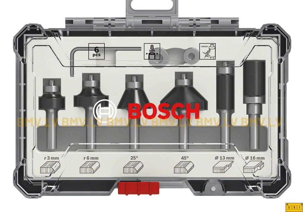 Frēžu komplekts Trim&Edging 6gab 8mm Bosch