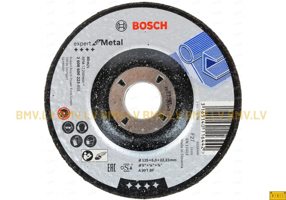 Slīpripa metālam Bosch Expert for Metal 125x22.2mm A30 6.0mm