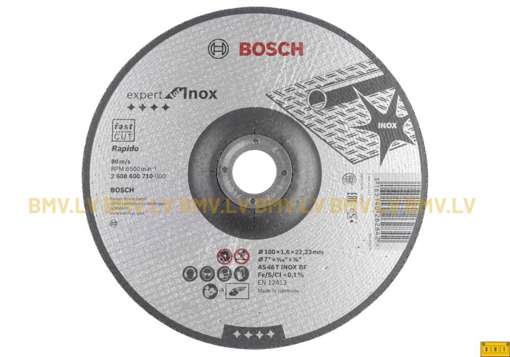 Griezējripa metālam Bosch Rapido expert for Inox 180x22.2mm AS46 1.6mm