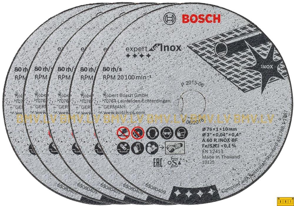 Griezējripa metālam Bosch Expert for Inox 76x10mm 1,0mm (5gab)