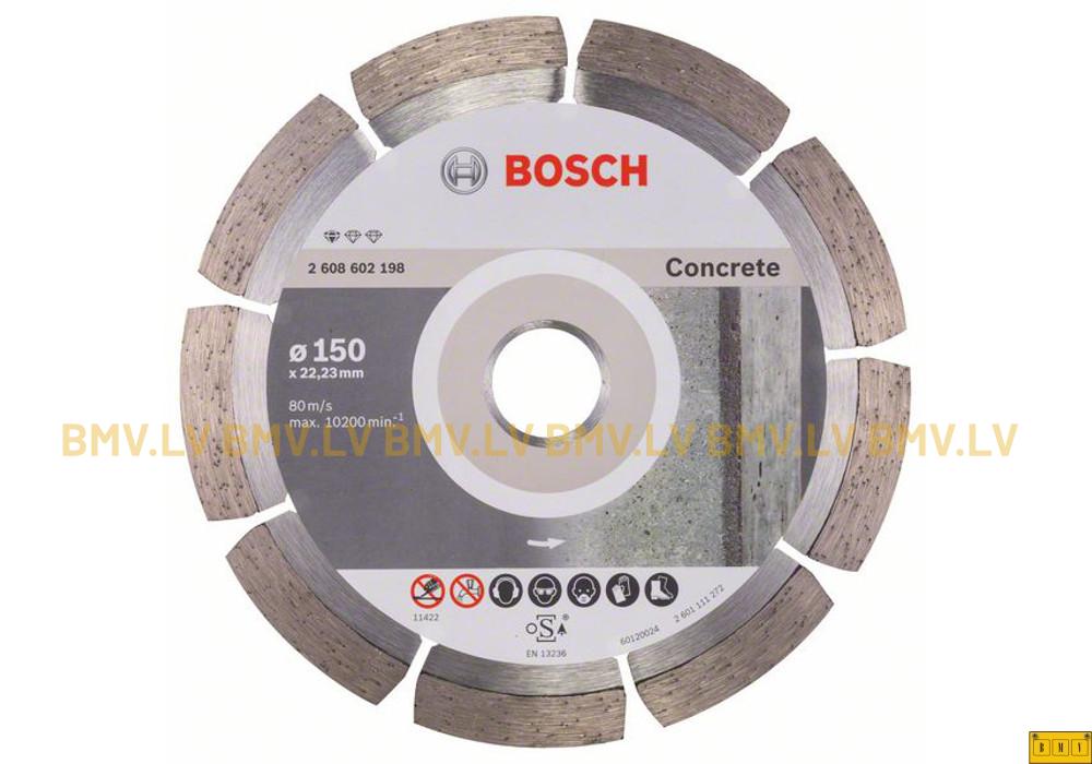 Dimanta griezējripa betonam Bosch Standard for Concrete 150x22.2mm
