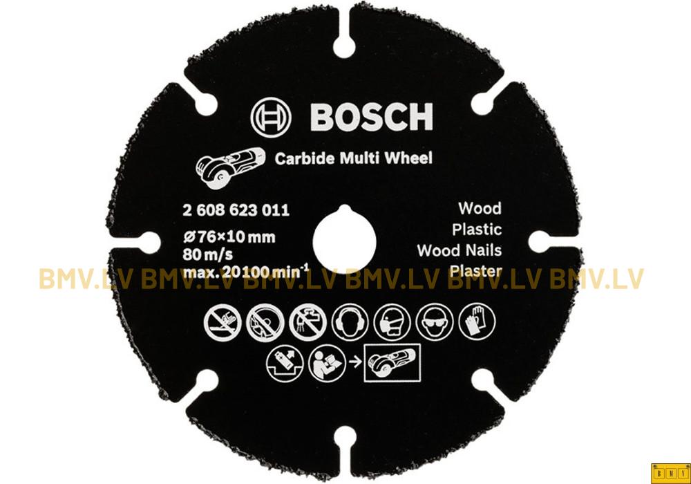 Griezējripa kokam, plastmasai Bosch Carbide Multi Wheel 76x10mm 1.0mm