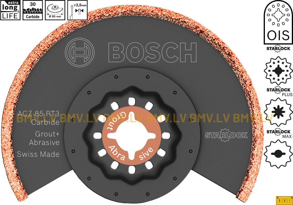 RIFF segmentzāģa asmenis 85mm Bosch ACZ85RT3 ACZ 85 RT3 Grout+Abrasive Starlock