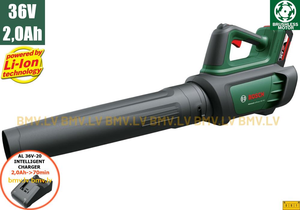 Lapu pūtējs Bosch AdvancedLeafBlower 36V-750 (1x2,0Ah)