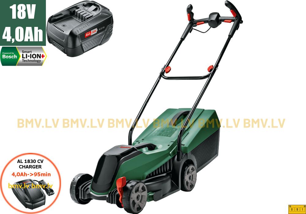 Mauriņa pļaujmašīna Bosch CityMower 18V-32-300 (1x4,0Ah, AL 1830 CV)