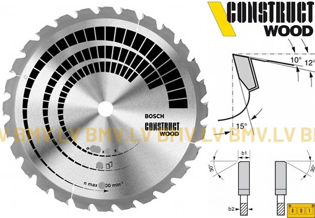 Zāģripa Bosch Construct Wood 250x30mm 20z