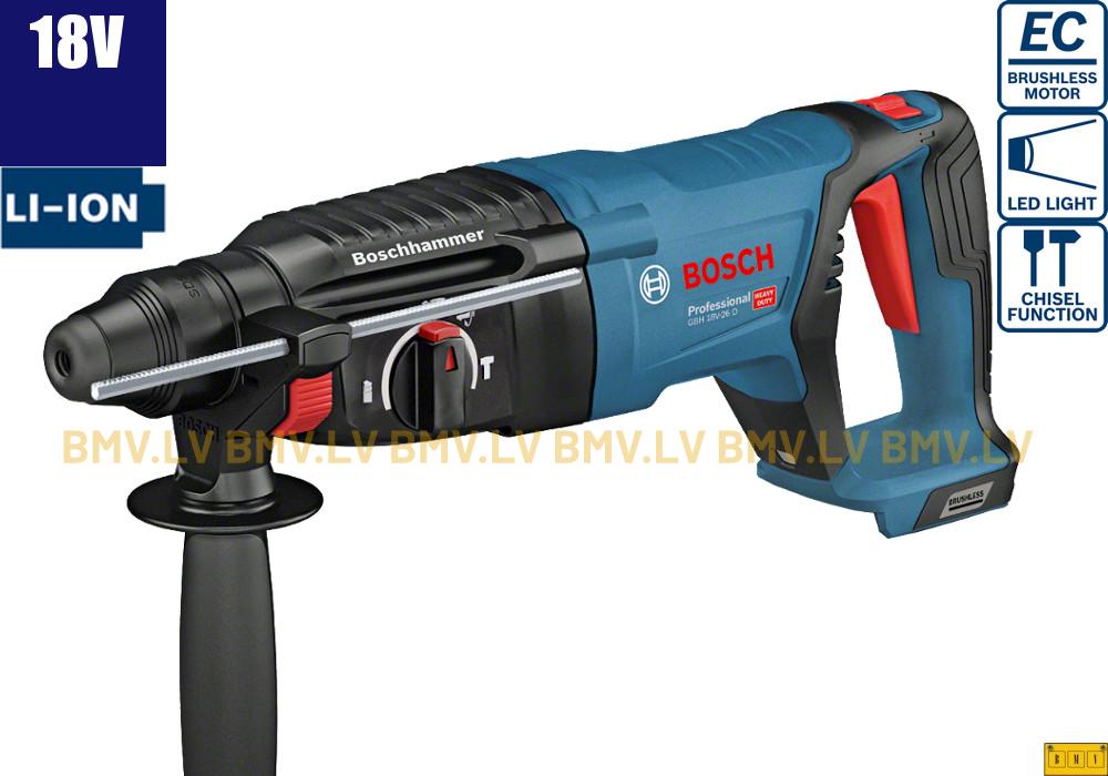 Akku perforators Bosch GBH 18V-26 D (solo)