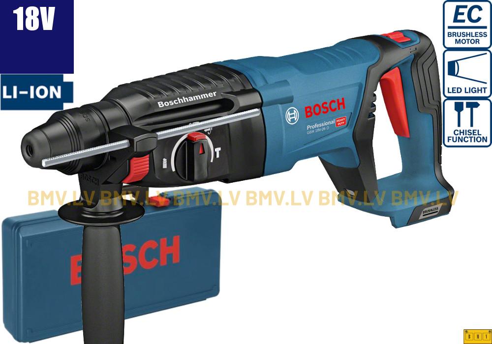 Akku perforators Bosch GBH 18V-26 D (solo, case)