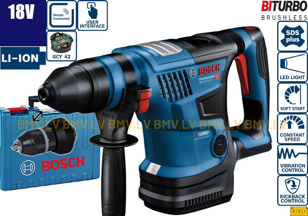 Akku perforators Bosch GBH 18V-34 CF (solo, case)