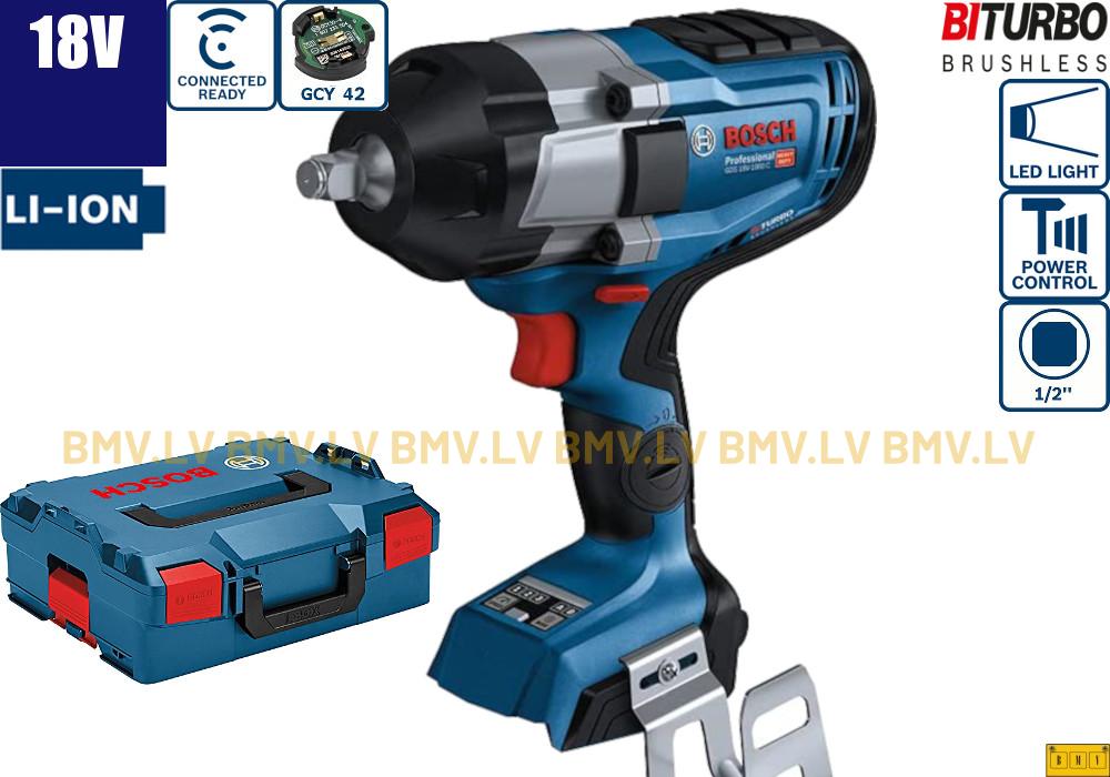 Impulsa uzgriežņatslēga Bosch GDS 18V-1000 C (solo, L-Boxx, GCY)