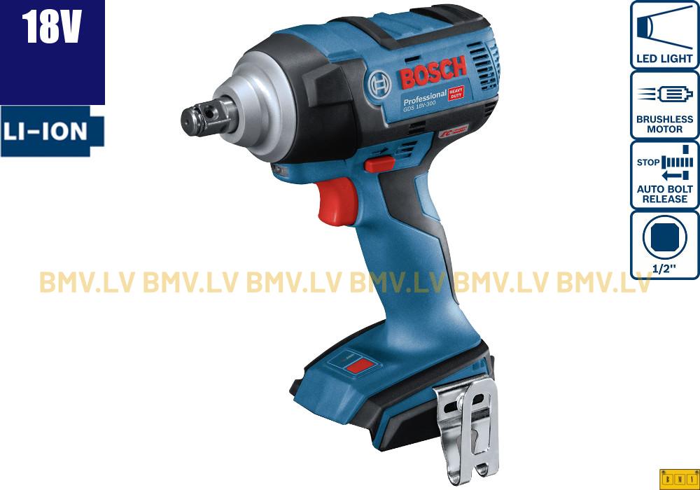 Impulsa uzgriežņatslēga Bosch GDS 18V-300 (solo)