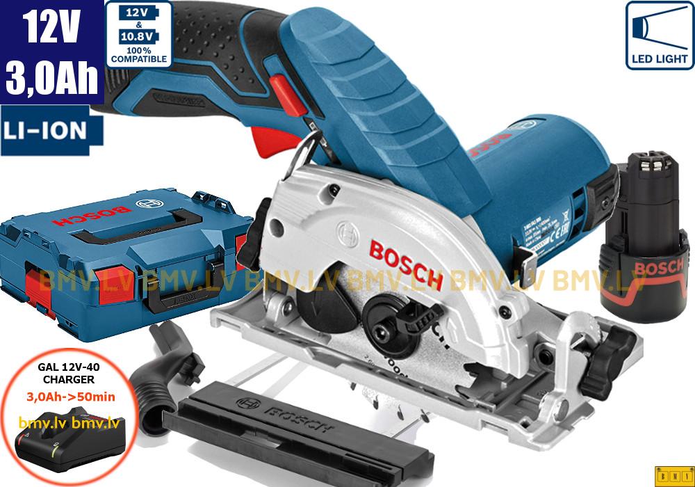 Rokas ripzāģis Bosch GKS 12V-26 (2x3,0Ah, GAL 12V-40, L-Boxx)