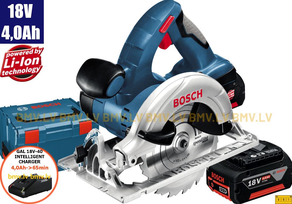 Rokas ripzāģis Bosch GKS 18 V-Li (2x4,0Ah, GAL 18V-40, L-Boxx)