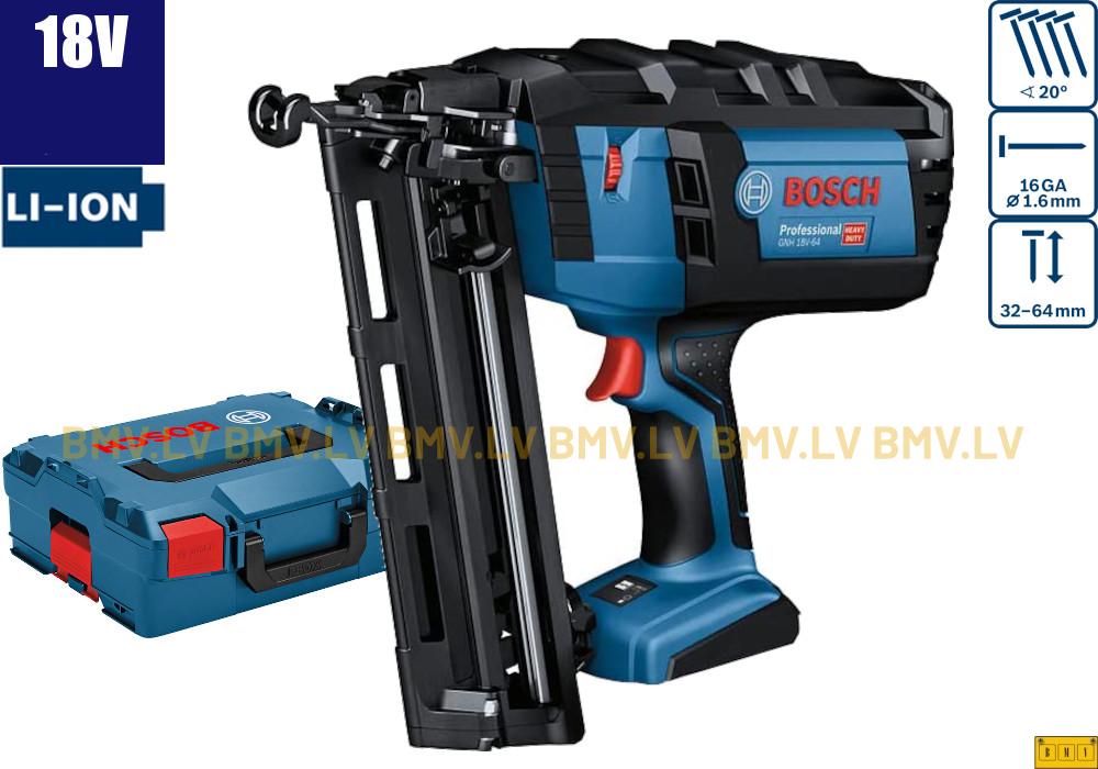 Naglu pistole Bosch GNH 18V-64 M (solo, L-Boxx)