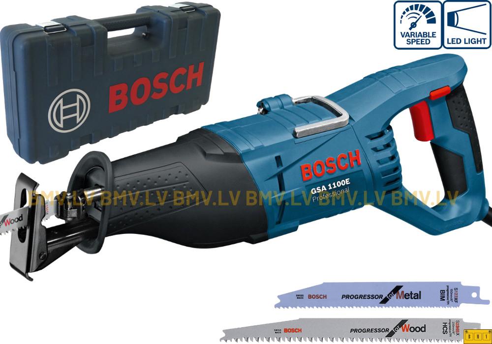 Zobenzāģis Bosch GSA 1100 E (koferis, 2 asmeņi)