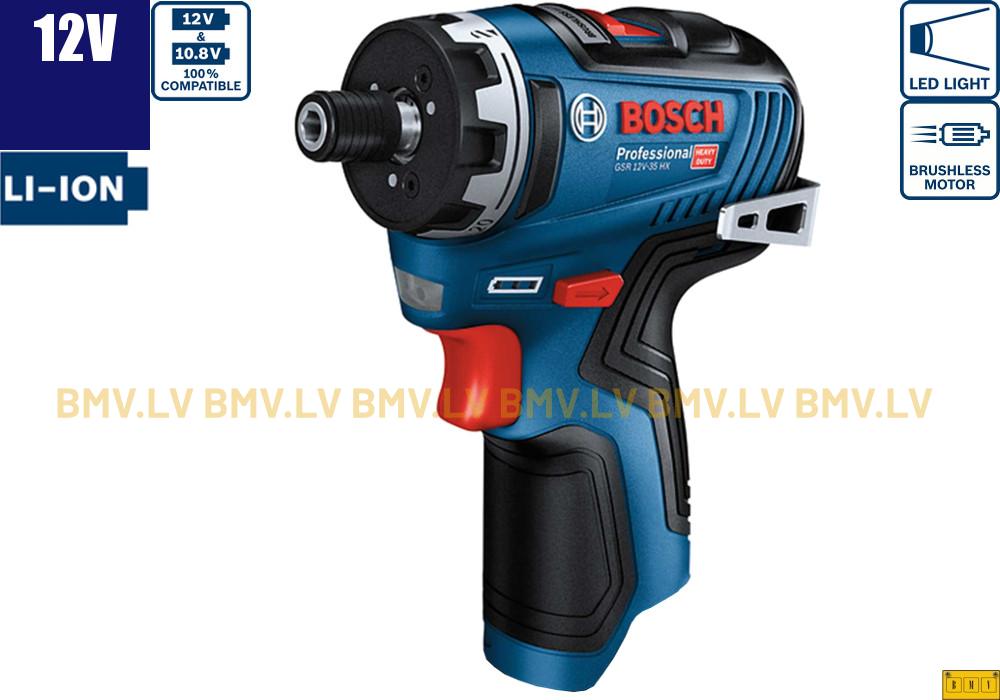 Skrūvgriezis Bosch GSR 12V-35 HX (BEZ akku un lādētāja)