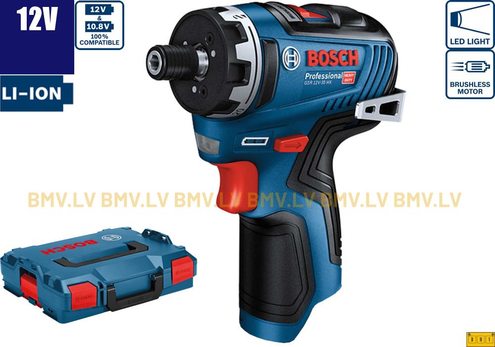 Skrūvgriezis Bosch GSR 12V-35 HX (BEZ akku un lādētāja) L-Boxx