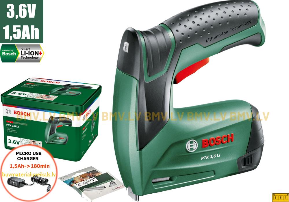 Skavu pistole Bosch PTK 3.6 Li (1x1,5Ah)