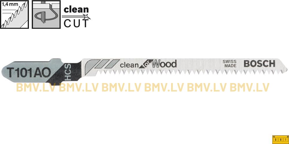 Figūrzāģa asmenis kokam Bosch clean for Wood T101AO