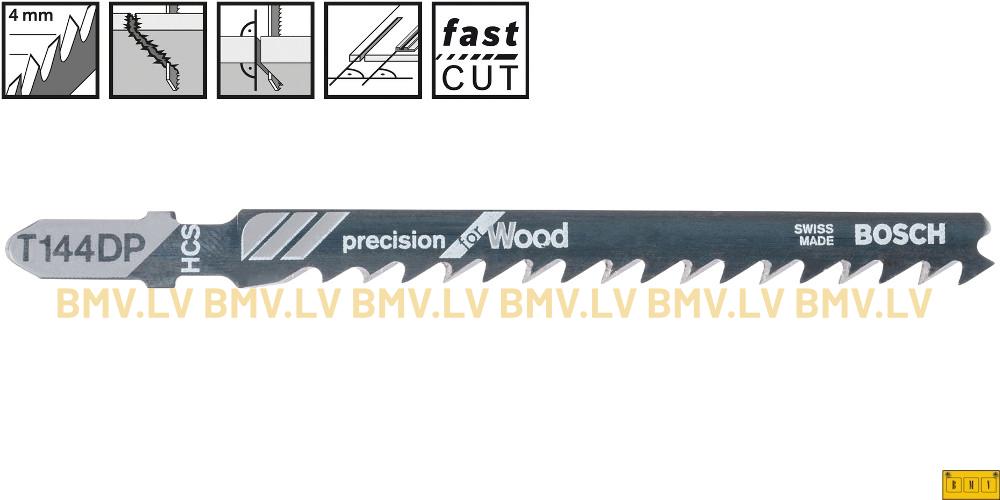 Figūrzāģa asmenis kokam Bosch precision for Wood T144DP
