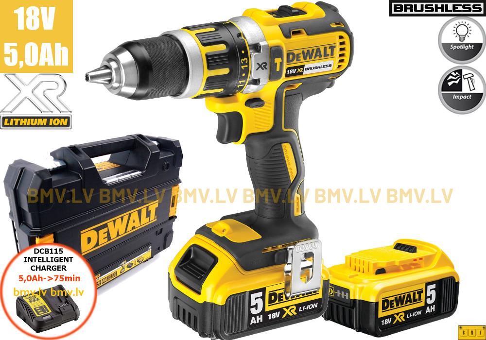 Triecienurbjmašīna/Skrūvgriezis DeWalt DCD795P2 18V (2x5.0Ah)