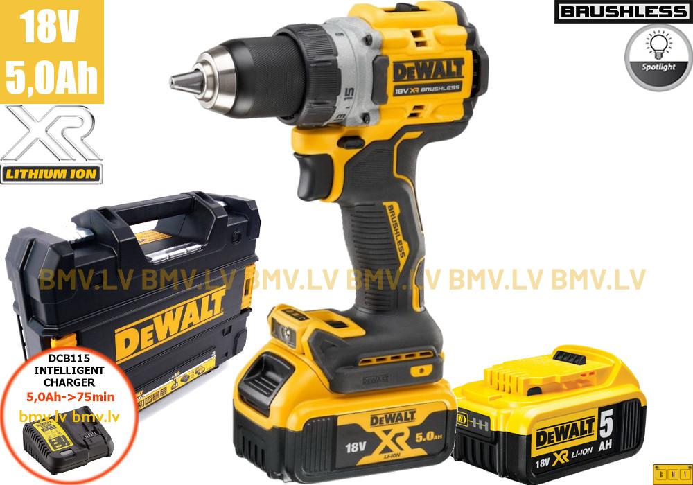 Urbjmašīna/Skrūvgriezis DeWalt DCD800P2T 18V (2x5,0Ah)