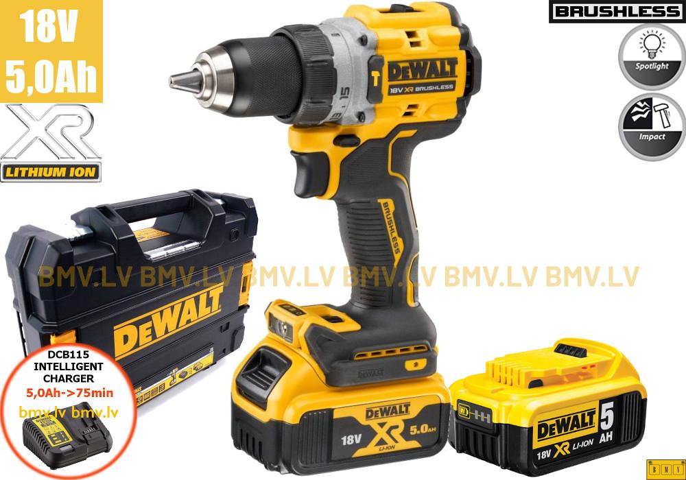 Triecienurbjmašīna/Skrūvgriezis DeWalt DCD805P2T 18V (2x5,0Ah)