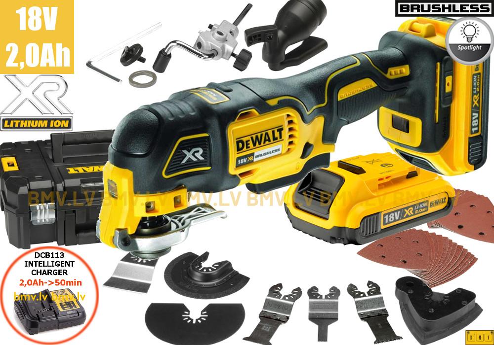 Daudzfunkciju instruments DeWalt DCS356D2 (2x2,0Ah) + aksesuāri