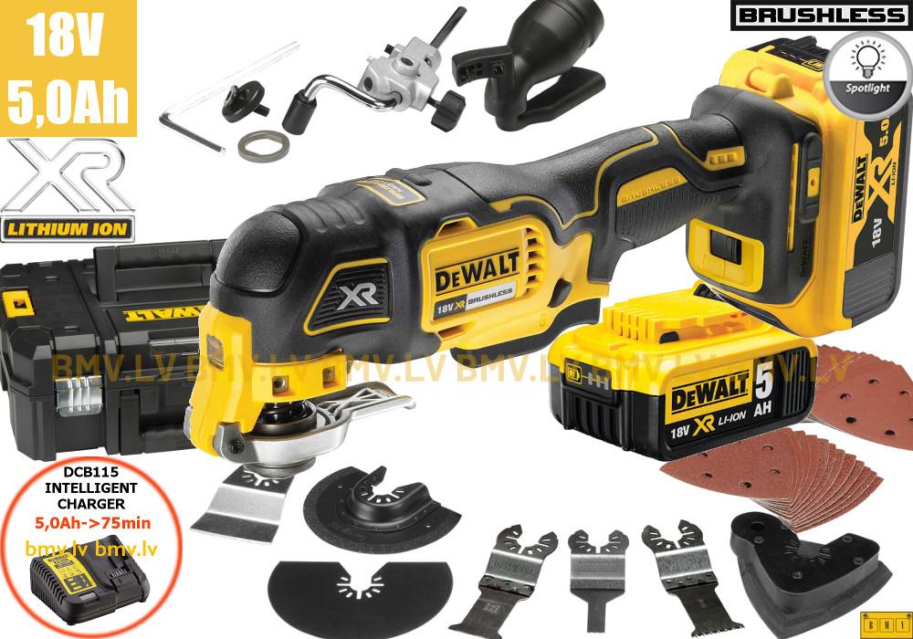 Daudzfunkciju instruments DeWalt DCS356P2 (2x5.0Ah) + aksesuāri