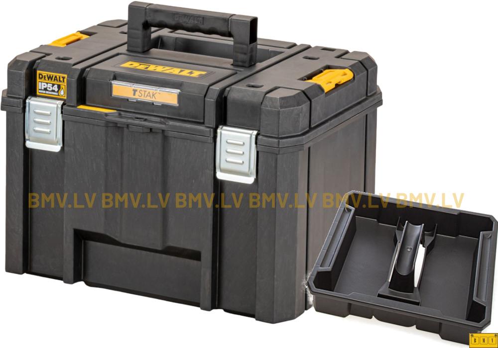 Instrumentu kaste DeWalt T-Stak IP54 Deep Box + ieliktnis