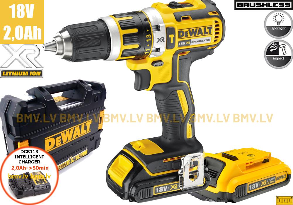 Triecienurbjmašīna/Skrūvgriezis DeWalt DCD795D2 18V (2x2.0Ah)