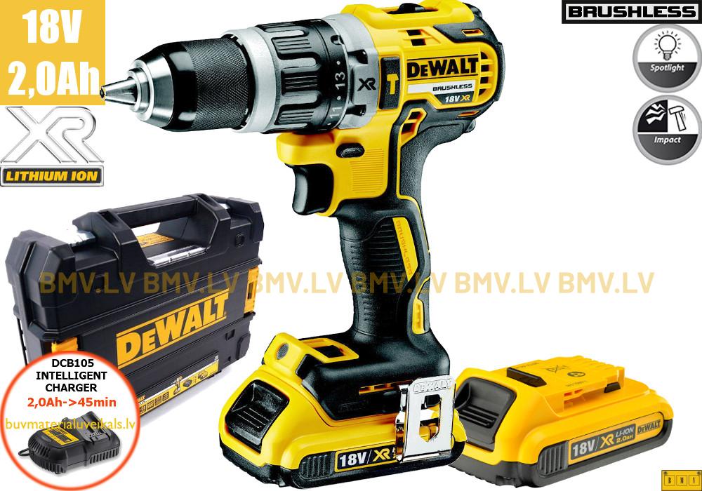 Triecienurbjmašīna/Skrūvgriezis DeWalt DCD796D2 18V (2x2.0Ah)