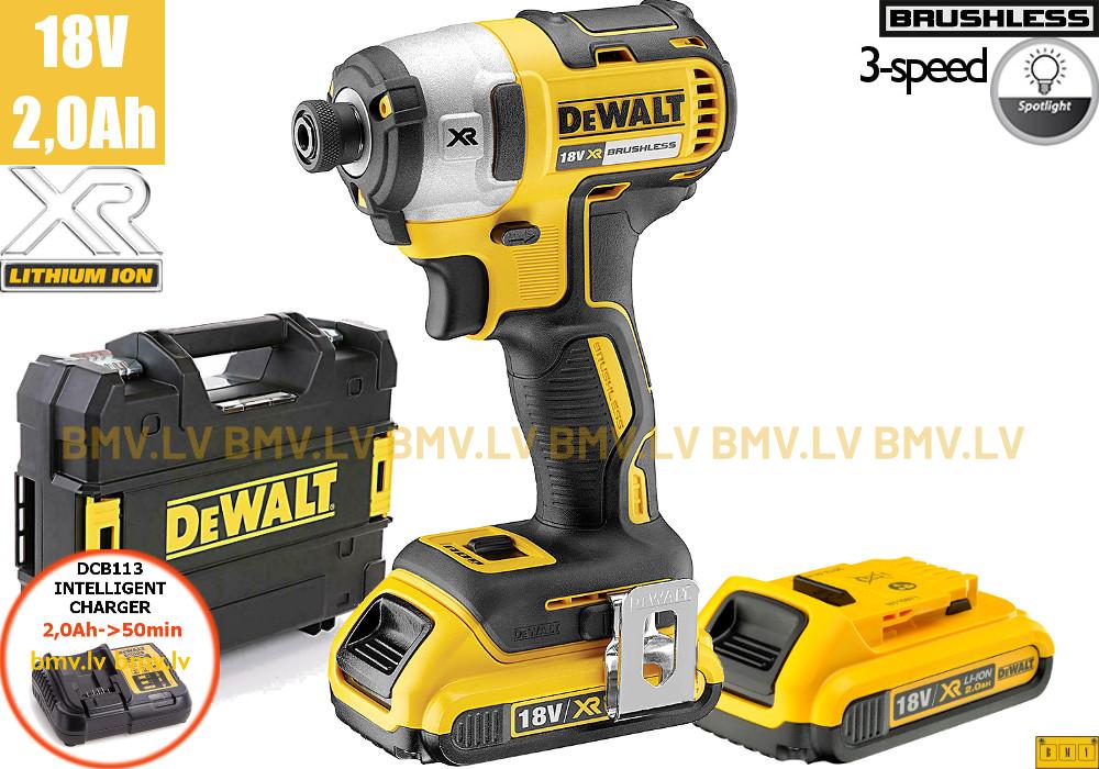 Impulsa skrūvgriezis 1/4" DeWalt DCF887D2 (2x2,0Ah)