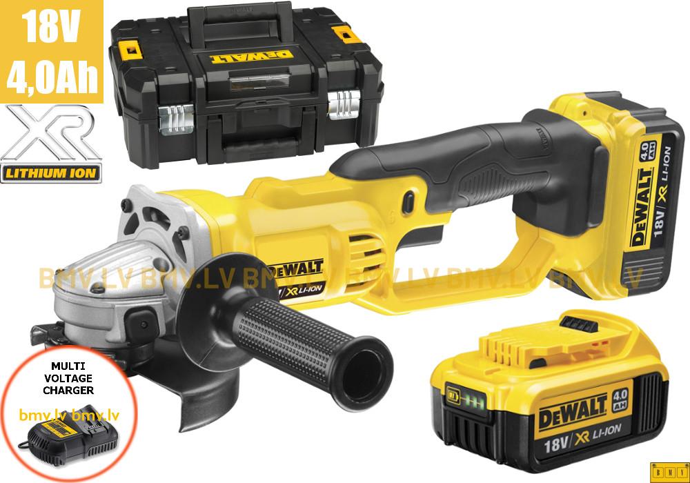 Leņķa slīpmašīna DeWalt DCG412M2 (2x4,0Ah)