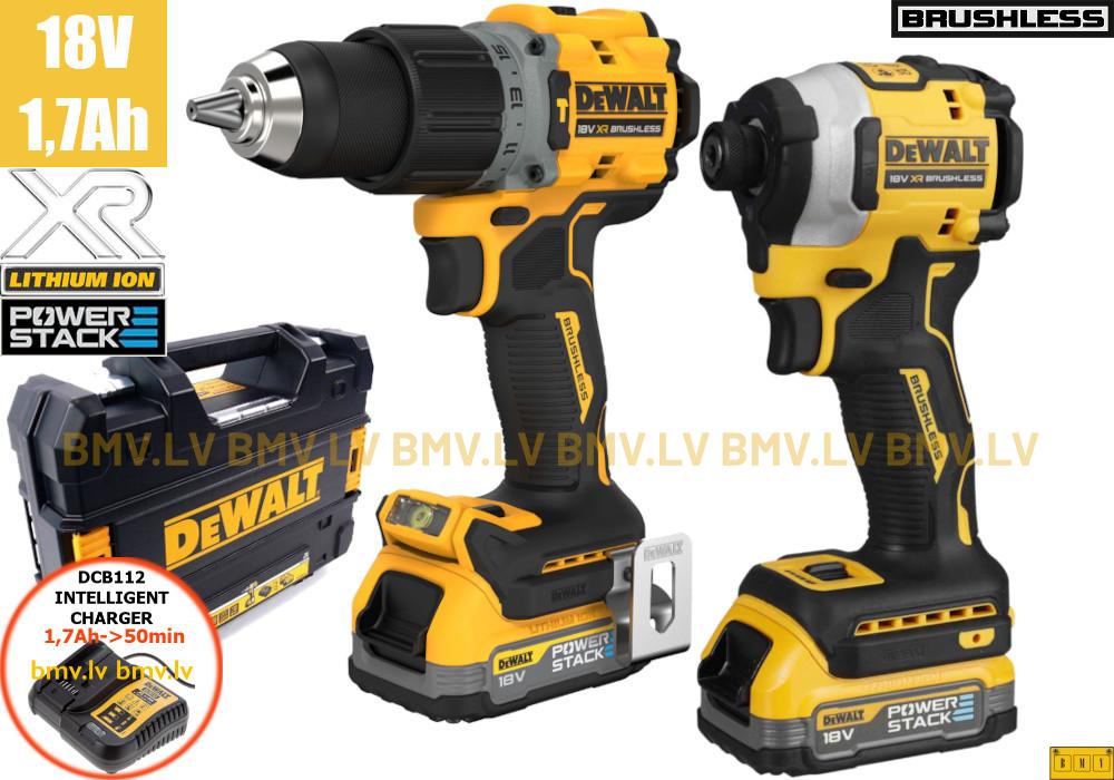 Komplekts DeWalt DCK2050E2T DCD805 + DCF850 18V (2x1,7Ah)