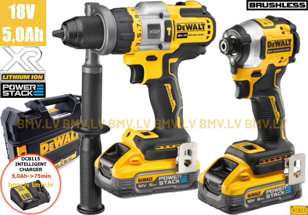 Komplekts DeWalt DCK2052H2T DCD999 + DCF850 18V (2x5,0Ah)