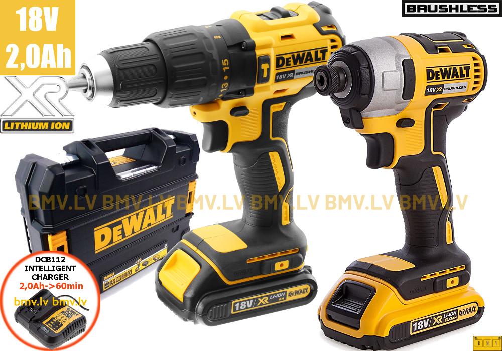 Komplekts DeWalt DCK2060D2T DCD778 + DCF787 18V (2x2.0Ah)