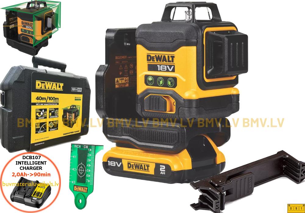 Trīsststaru lāzerlīmeņradis DeWalt DCLE34031D1