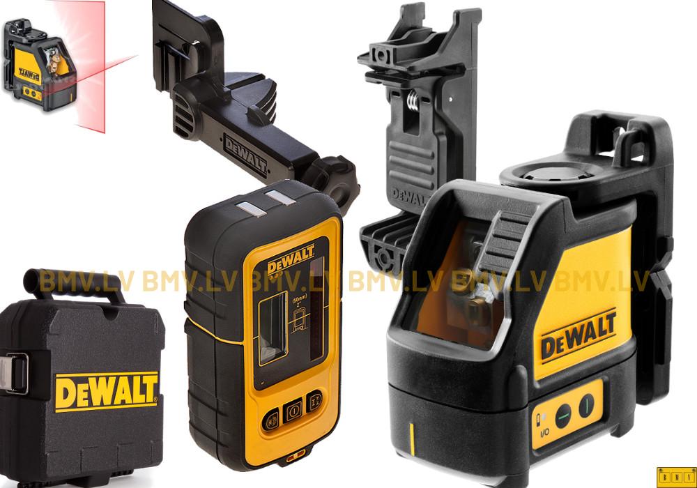 Kruststaru lāzerlīmeņradis DeWalt DW088KD + uztvērējs DE0892