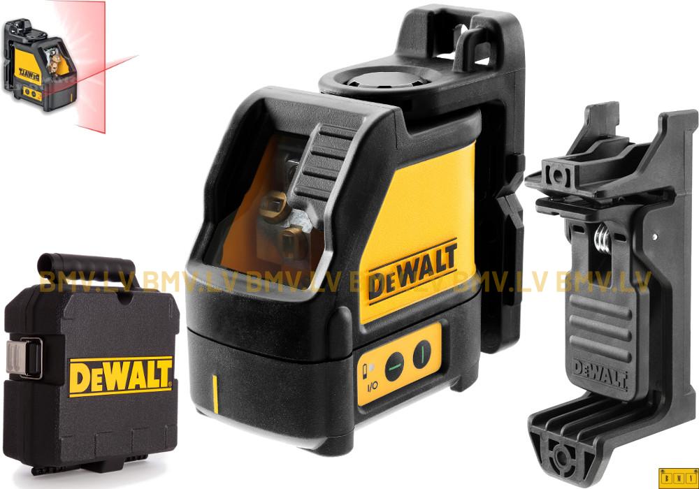 Kruststaru lāzerlīmeņradis DeWalt DW088K + sienas statīvs