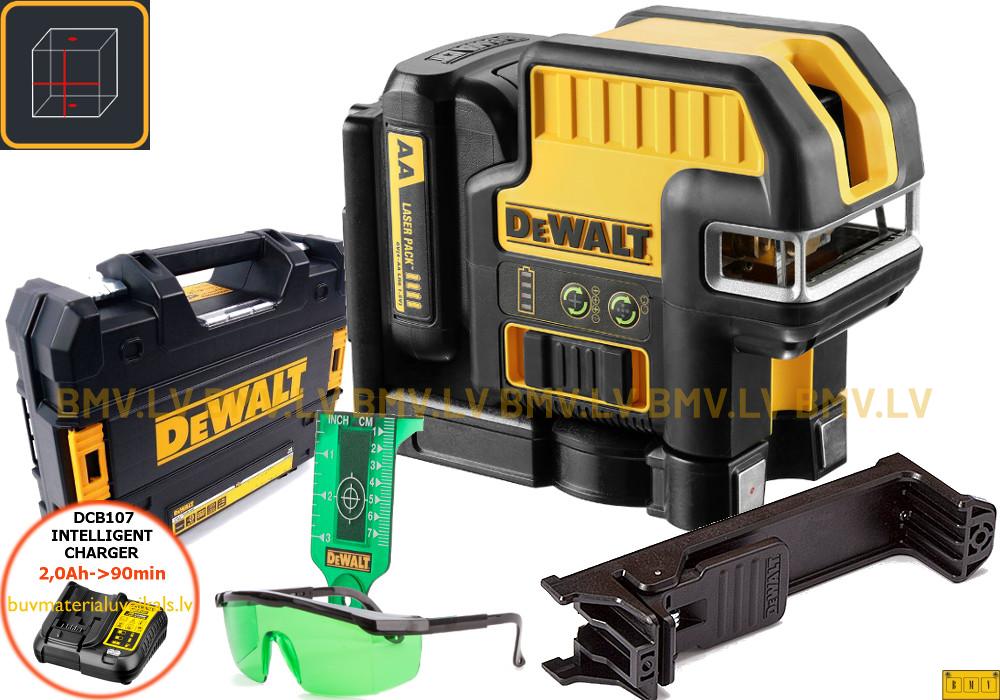 Kruststaru lāzerlīmeņradis DeWalt DCE0822D1G (1x2,0Ah)