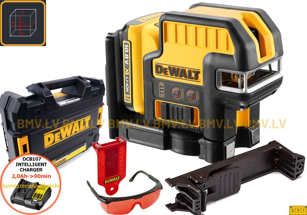 Kruststaru lāzerlīmeņradis DeWalt DCE0825D1R (1x2,0Ah)