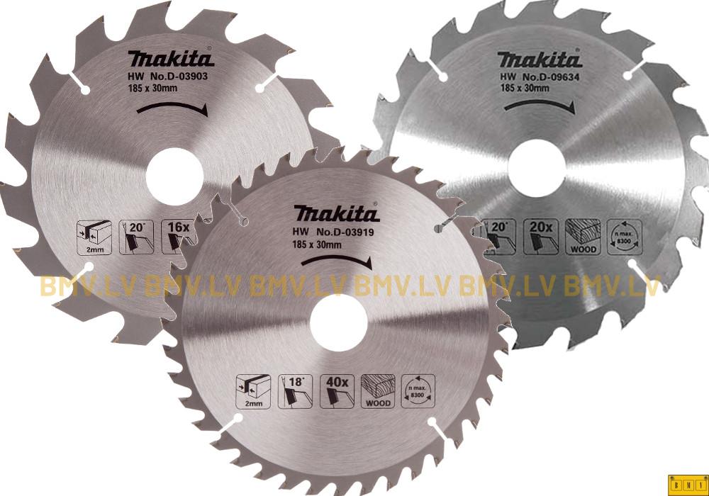 Zāģripu komplekts Makita D-44769 185x30mm 40z/20z/16z